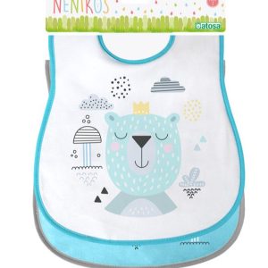 set de 2 baberos rosas para bebe con diseÑos divertidos suaves y absorbentes