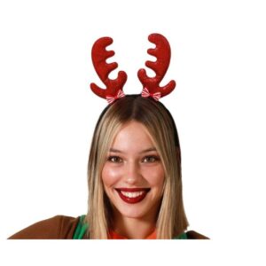 diadema reno roja con lazos