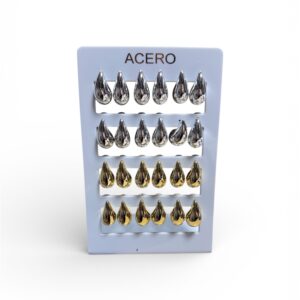 pendientes gota de acero