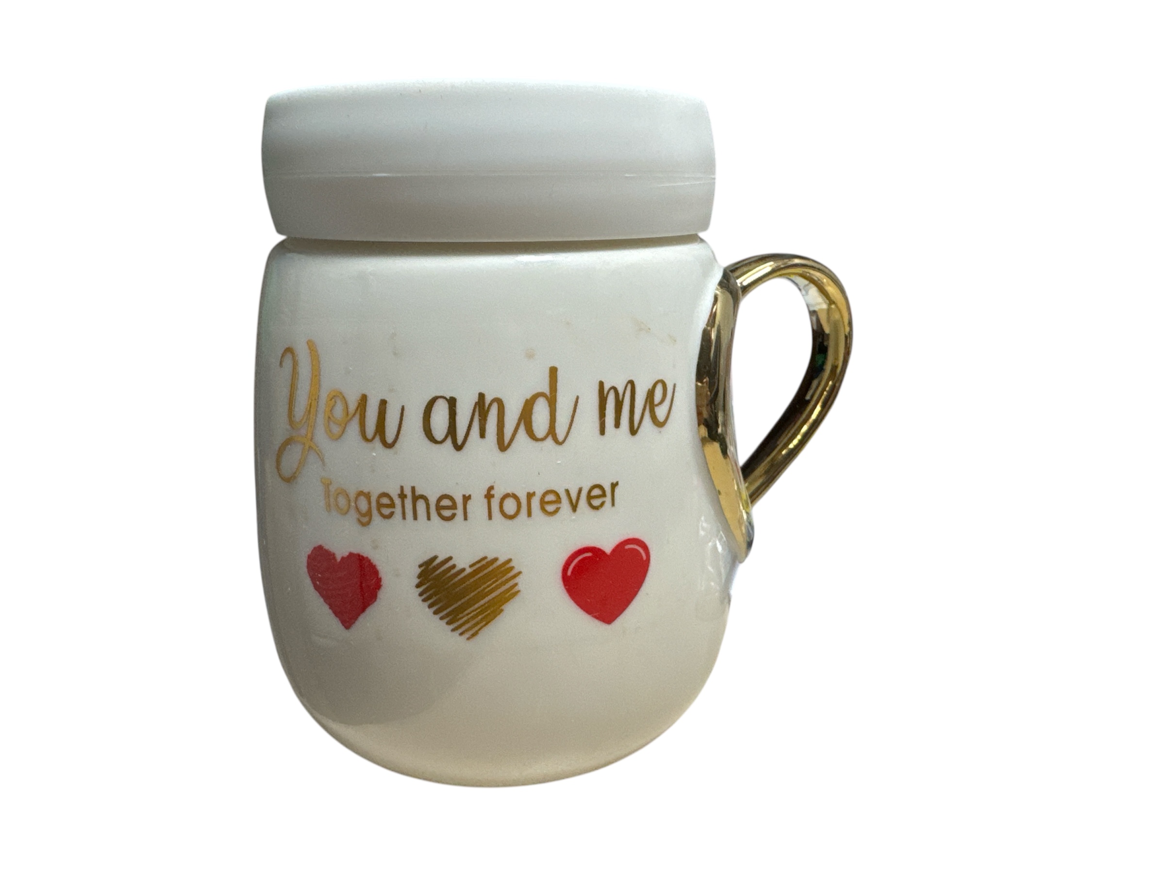 taza con tapa y asa corazon dorada taza con tapa y asa corazon dorada