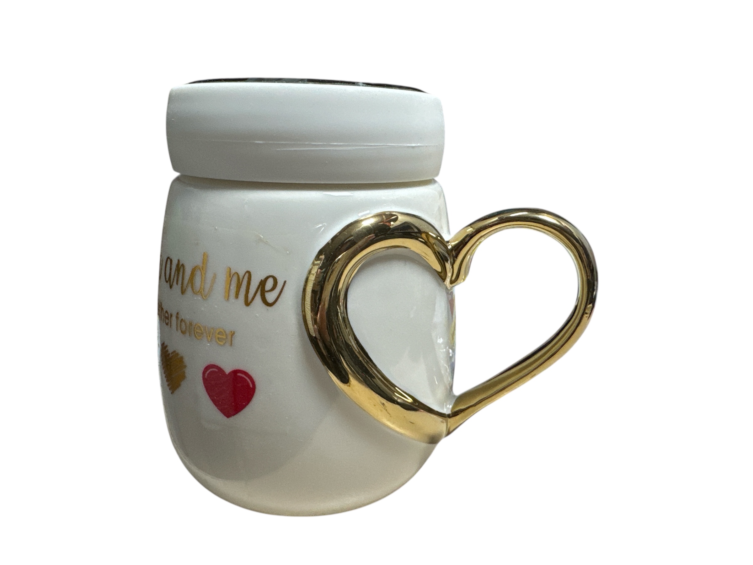 taza con tapa y asa corazon dorada taza con tapa y asa corazon dorada