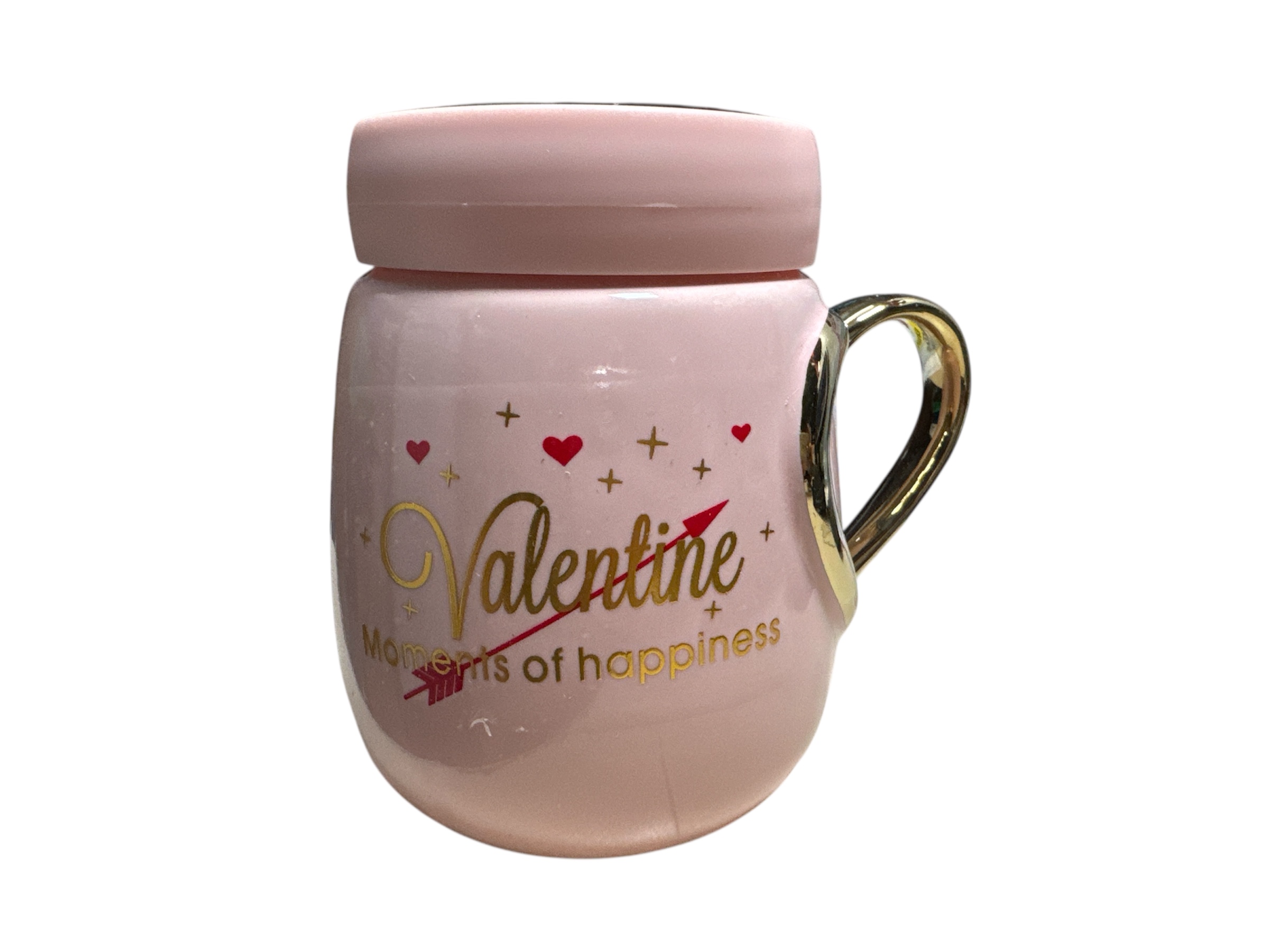 taza con tapa y asa corazon dorada taza con tapa y asa corazon dorada