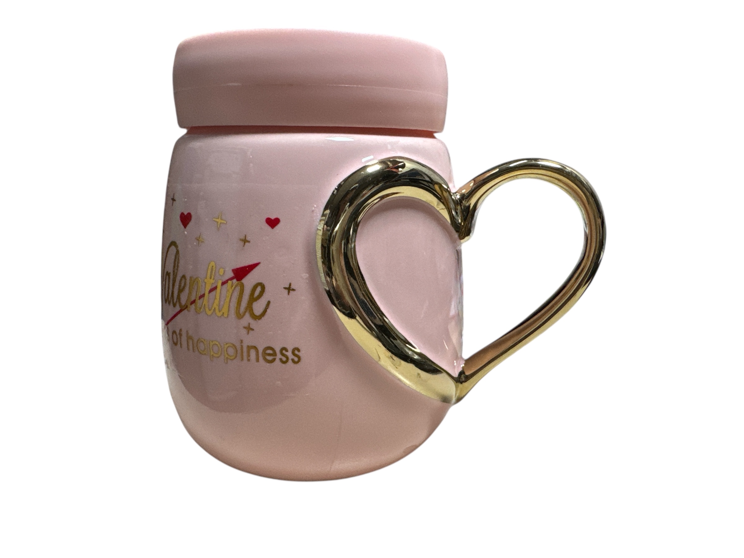 taza con tapa y asa corazon dorada taza con tapa y asa corazon dorada