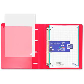 archivador oxford rojo