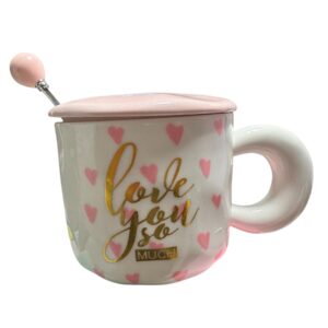 taza con tapa y cucharita