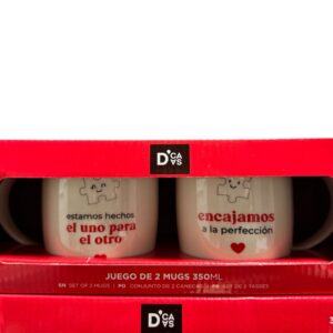 set de 2 tazas