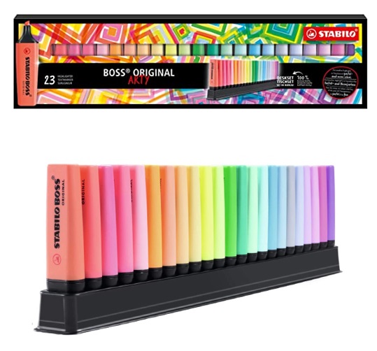 estuche stabilo boss original con 23 marcadores fluorescentes estuche stabilo boss original con 23 marcadores fluorescentes