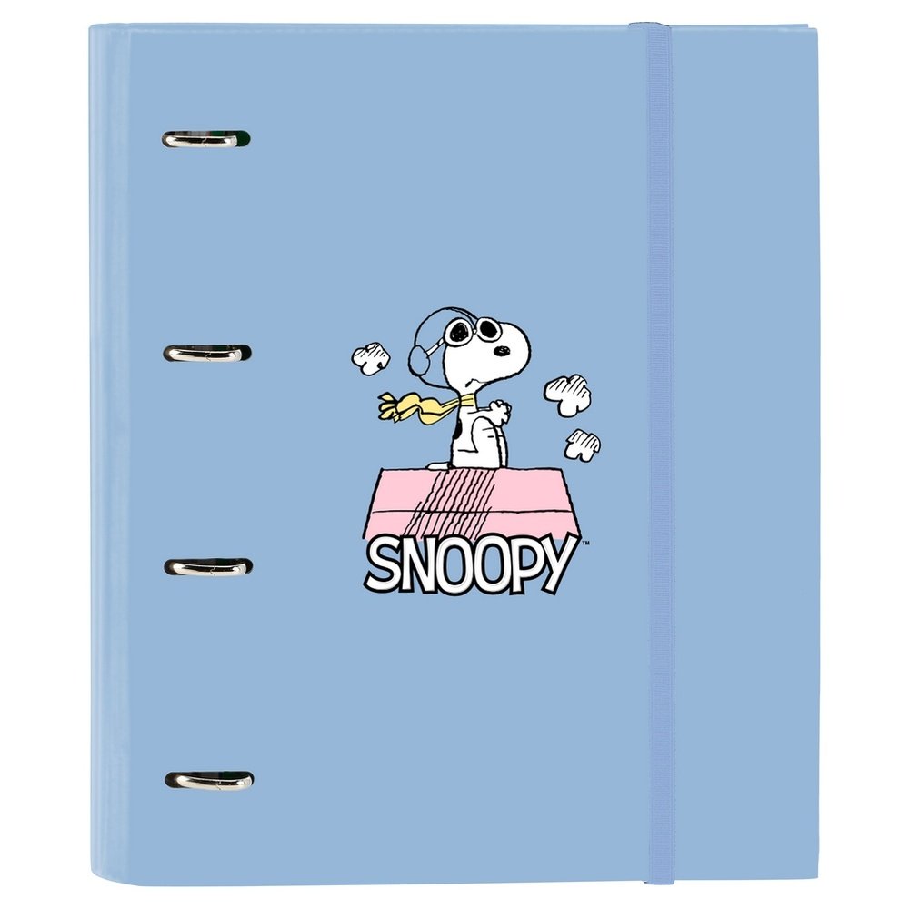 carpeta 4 anillas snoopy azul