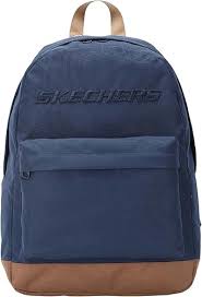mochila skechers azul marino con base camel