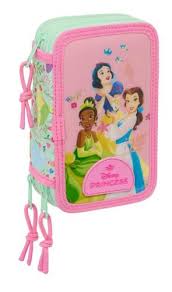 estuche escolar doble grande disney princess