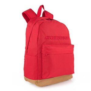 mochila skechers roja con base camel