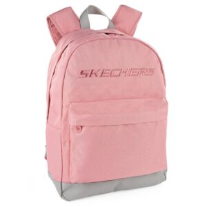 mochila skechers rosa con base gris